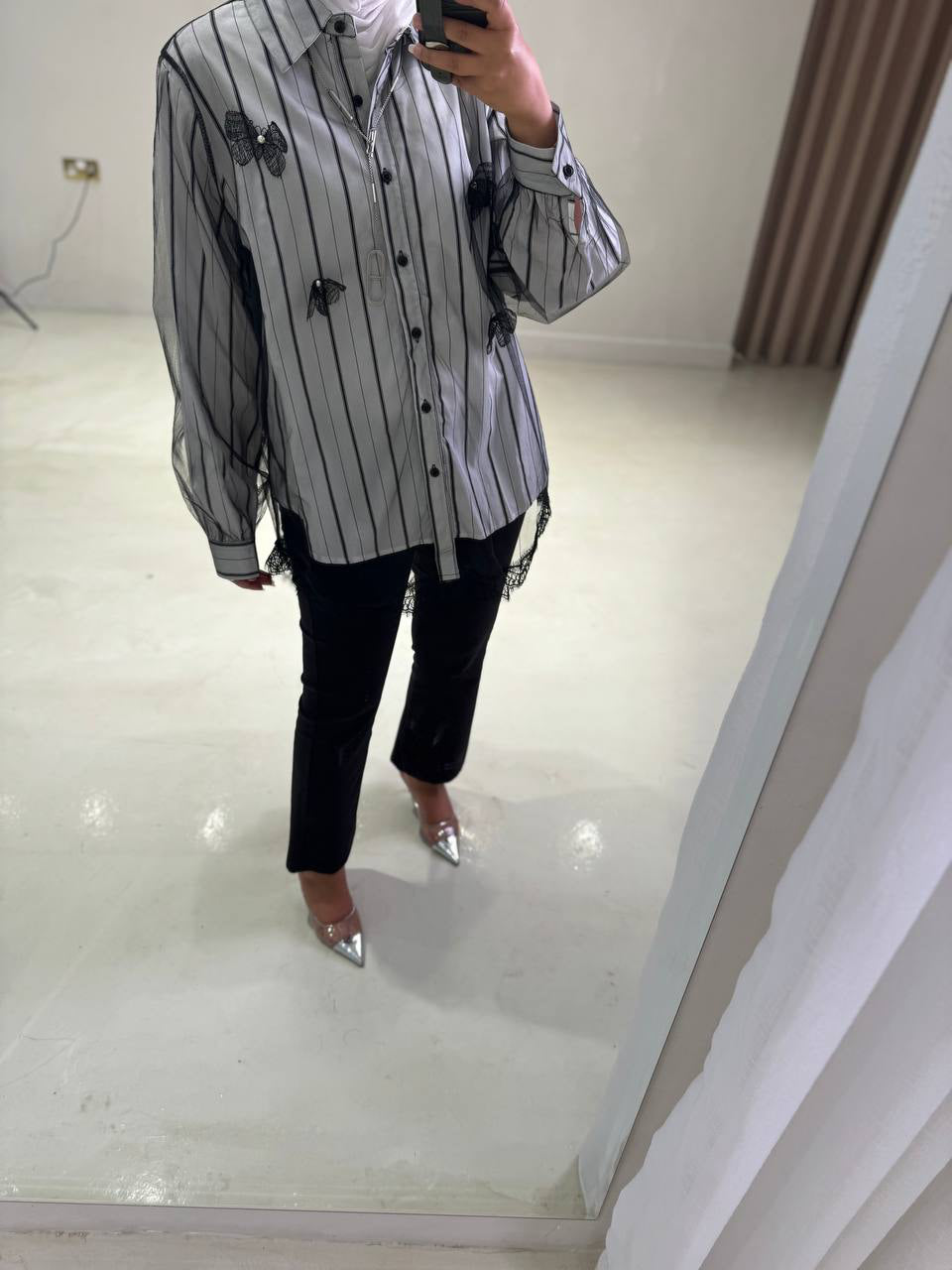 Stripe with Overlay Shirt