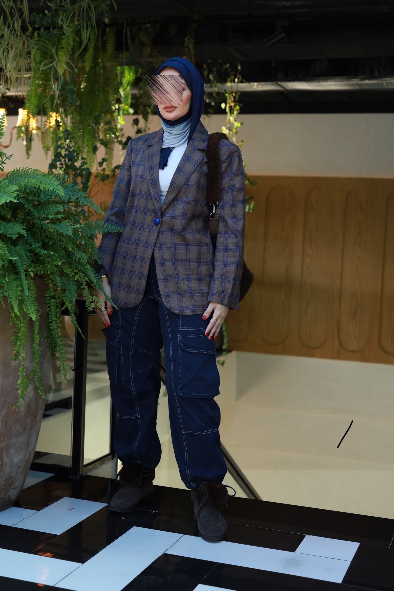 Blue Checkerd Blazer