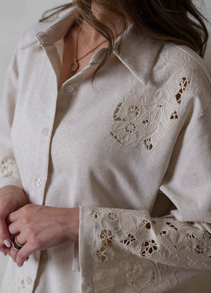 LINEN SET WITH EMBROIDER