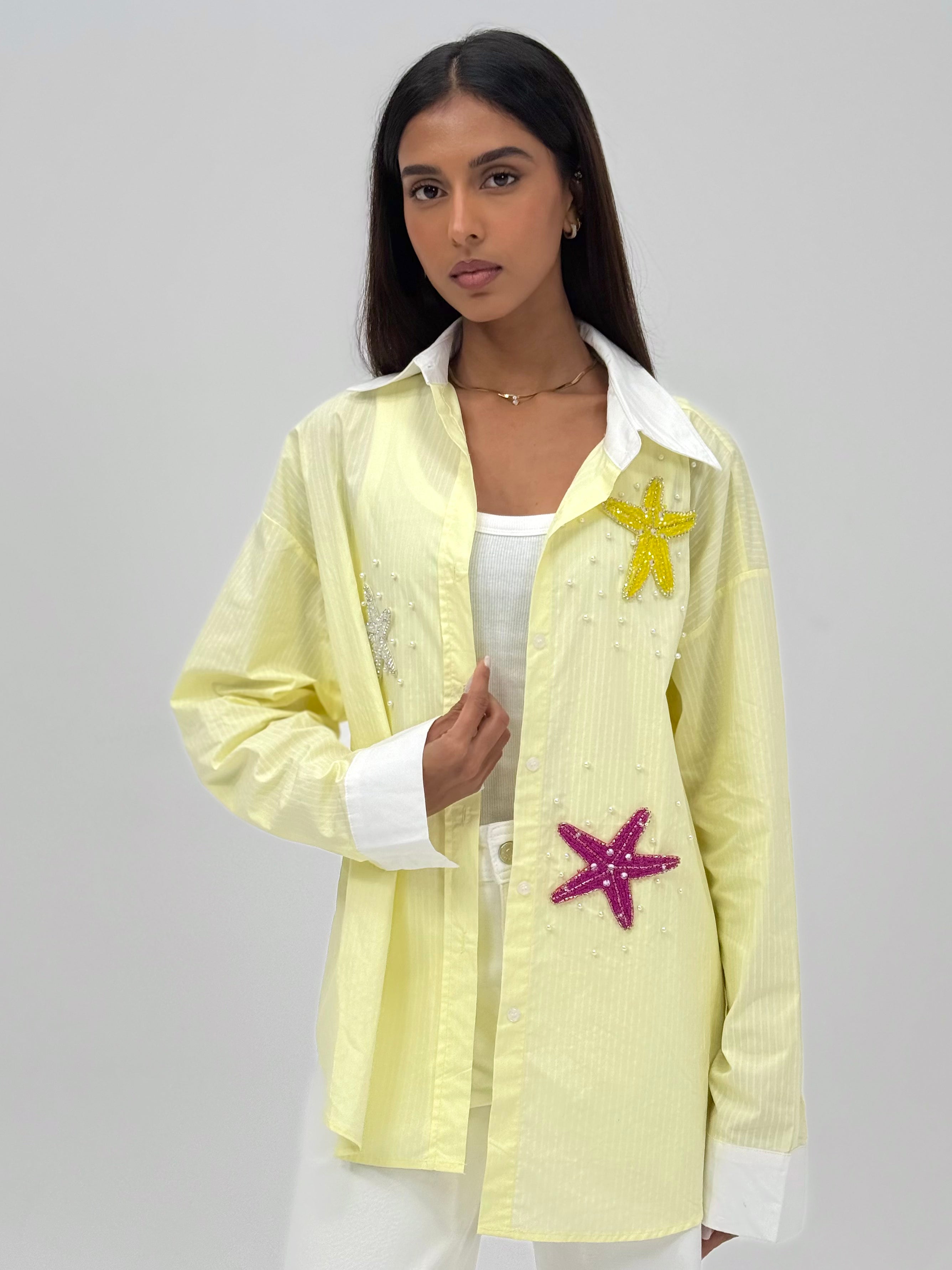 Beaded starfish shirt